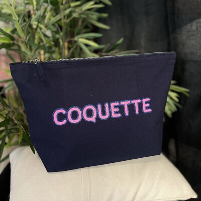 "Coquette" XL Kulturtasche in Marineblau