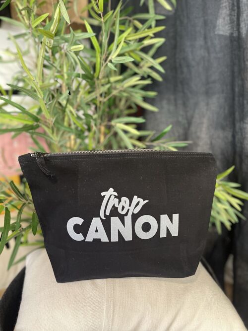 Trousse de toilette XL Noir " Trop Canon"