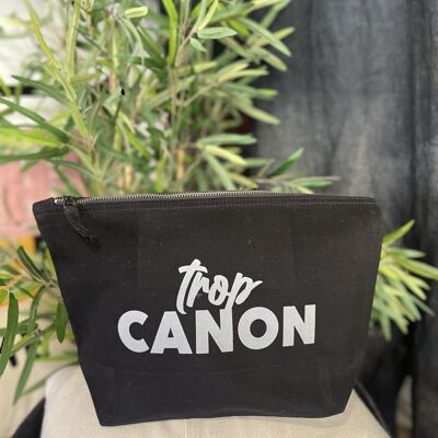 XL Black Toiletry Bag "Too Canon"