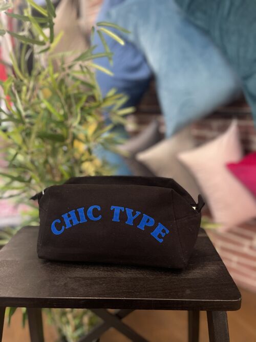 Trousse de toilette cube Noir "Chic Type"