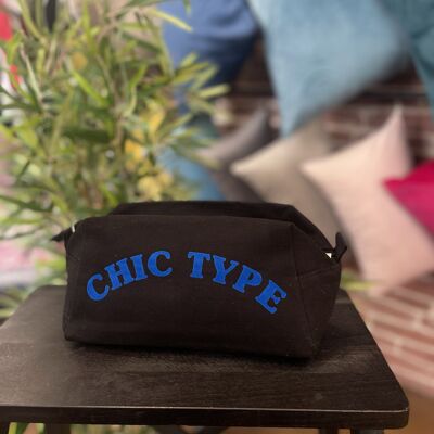 Trousse de toilette cube Noir "Chic Type"