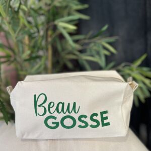 Trousse de toilette cube Ecru " Beau Gosse"