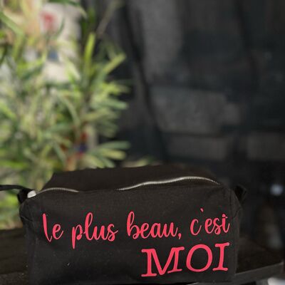 Beauty case cubo nero "Le plus beau c'est Moi"