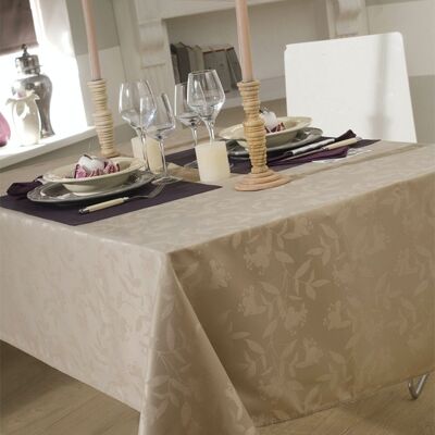 OMBRA TAUPE RECT TABLECLOTH 150X300