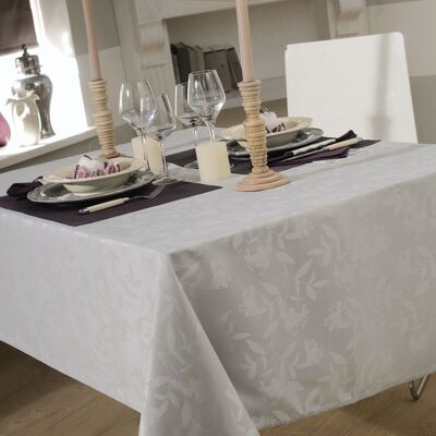 OMBRA PEARL GRAY RECT TABLECLOTH 150X300