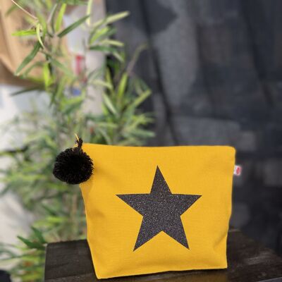 Mustard "Star" toiletry bag