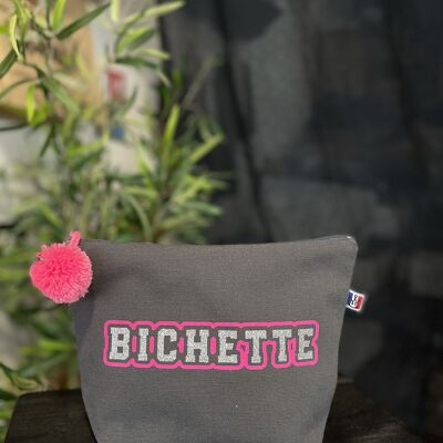 Trousse de toilette Anthracite  "Bichette"