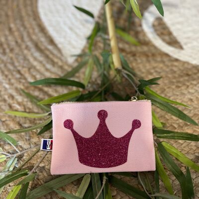 "Queen" pink coin purse