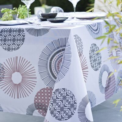 OASIS RED ROUND TABLECLOTH 180