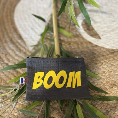 Porte monnaie Anthracite "Boom"