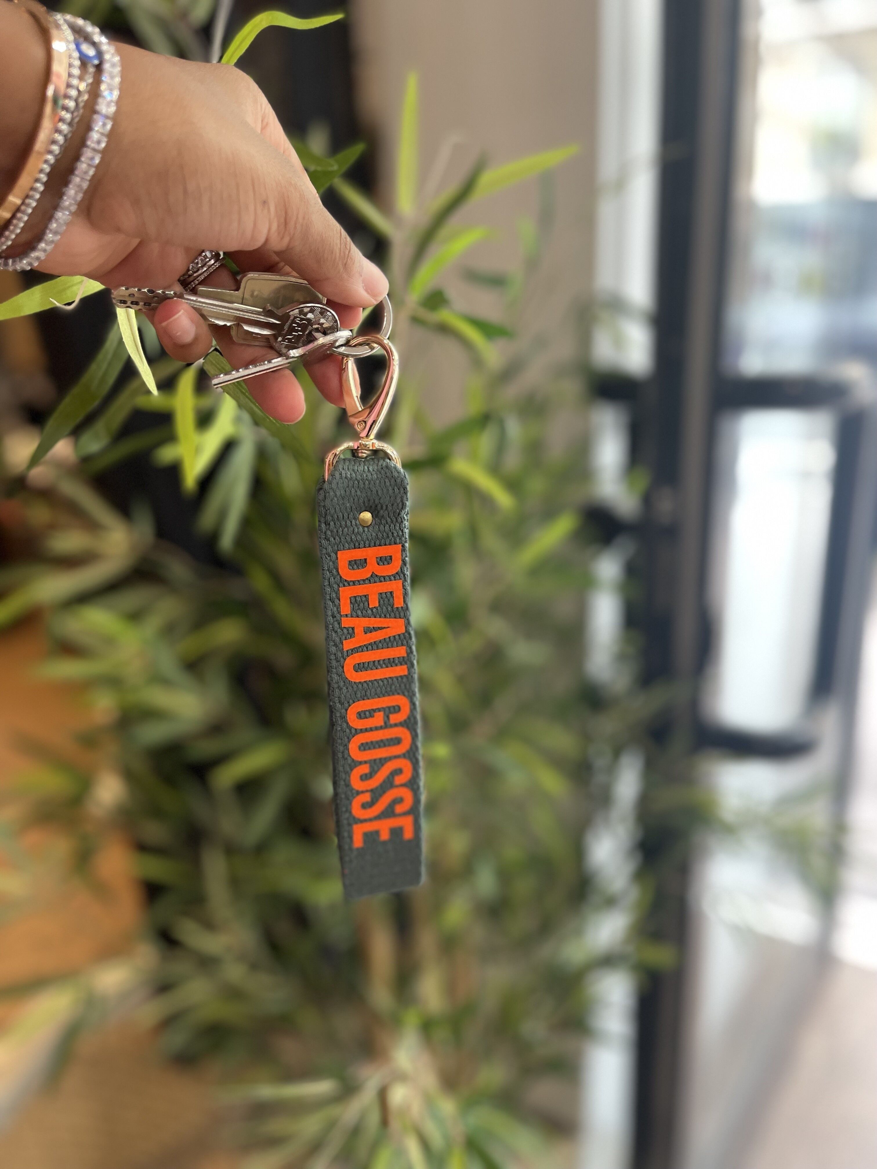 Portachiavi verde "bello".