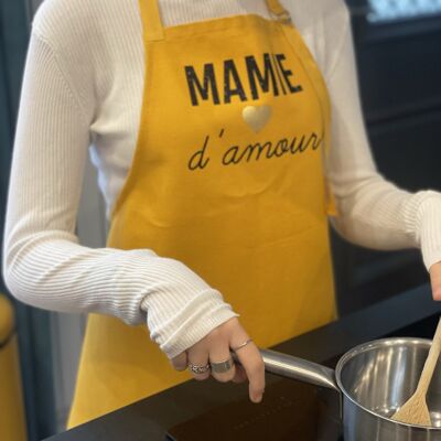 Mustard apron "Granny of love"