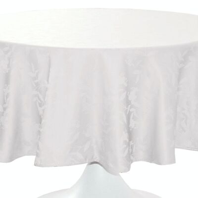 OMBRA WHITE ROUND TABLECLOTH 180