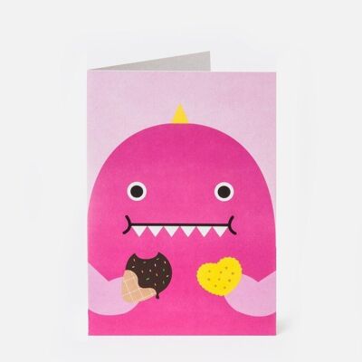 Pink Ricedino Greeting Card