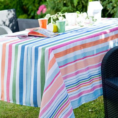 ICE STRIPE MULTICOLORED TABLECLOTH RECT 150X240