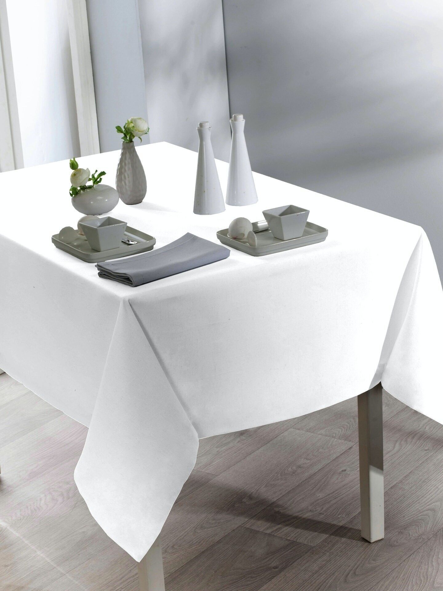 UNITED WHITE TISCHDECKE TEMPTATION RECT 140X300