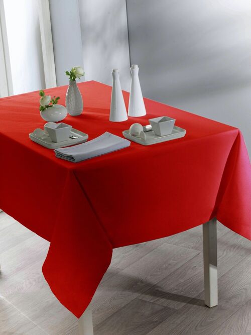 TENTATION UNIE ROUGE NAPPE RECT.140X240