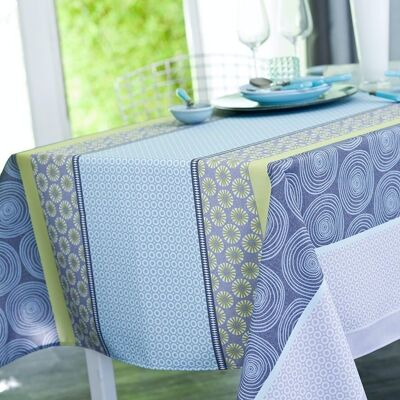 AURA TURQUOISE ROUND TABLECLOTH 180