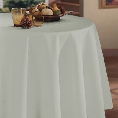 UNITED PEARL GRAY TEMPTATION ROUND TABLECLOTH 180