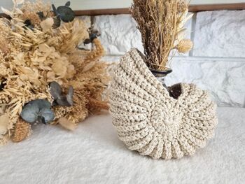 panier décoratif « coquillage » de style bohème, ammonites S 4