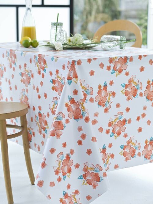 HIBISCUS CORAIL NAPPE RONDE 140