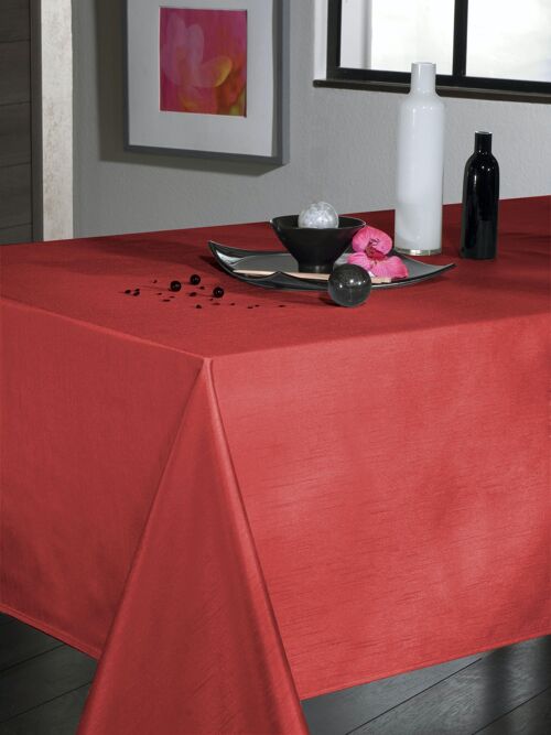 EFFET SOIE RIO RED (ROUGE) NAPPE RECT 150X300