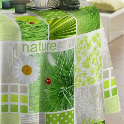 RELAXATION GREEN ROUND TABLECLOTH 140