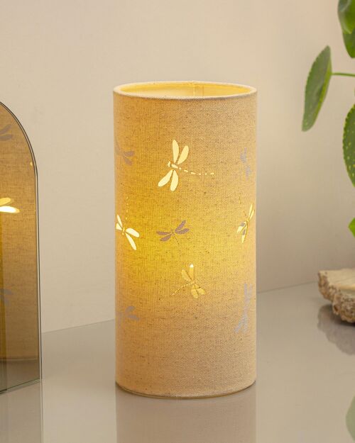 Fabric Lamp in a Dragonflies design