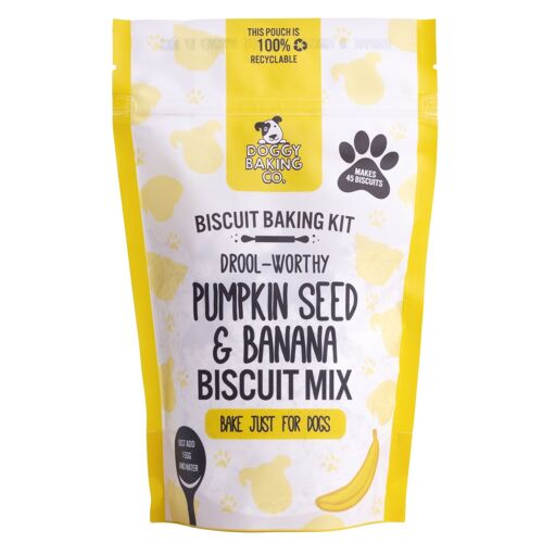 Pumpkin Seed & Banana Biscuit Mix - Doggy Baking Co Pouch - Case of 10