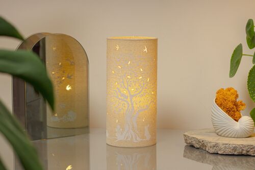 Fabric Lamp in a Tree of Life design