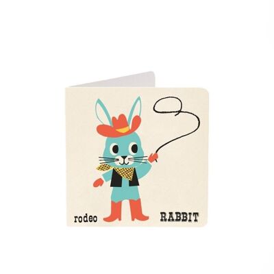 Tarjeta de alfabeto de conejo