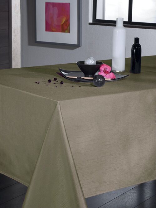 EFFET SOIE TAUPE NAPPE RECT 150X250