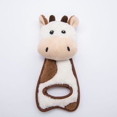 Jouet à tirer en peluche vache WufWuf pour chiens