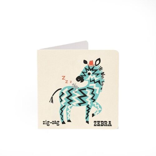 Zebra Alphabet Card