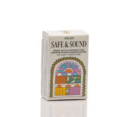 SAFE & SOUND Bio-Olivenöl & Pflanzenstoffe COLD PROCESS Seife für Gesicht und Körper