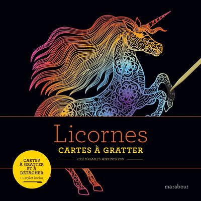 Livre a gratter licorne