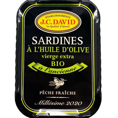 Sardines à l'huile d'Olive Vierge Extra Bio, Millésime 2020 - 115g