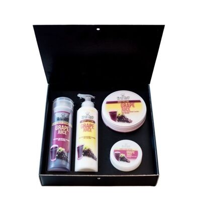 Set de regalo para el cuidado del cuerpo, 4 piezas - Zumo de uva