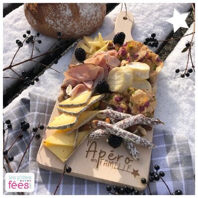 "Family aperitif" cutting board (aperitif, brunch, tapas)