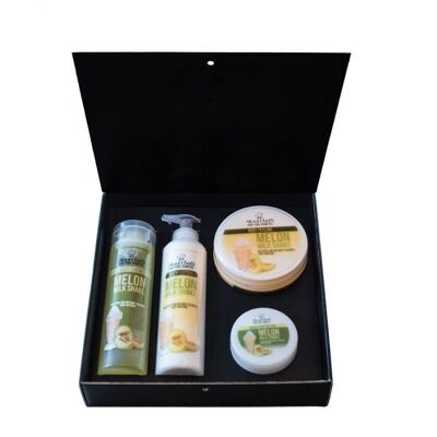 Coffret cadeau soins du corps, 4 pcs - Melon Milkshake