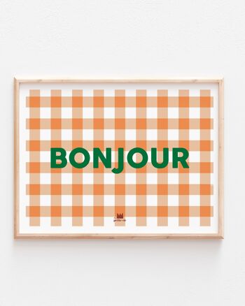 Affiche - décoration maison - Bonjour