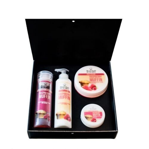 Body Care Gift Set, 4 pcs - Raspberry Muffin