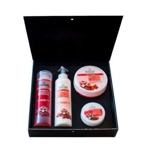 Body Care Gift Set, 4 pcs - Strawberry Mousse