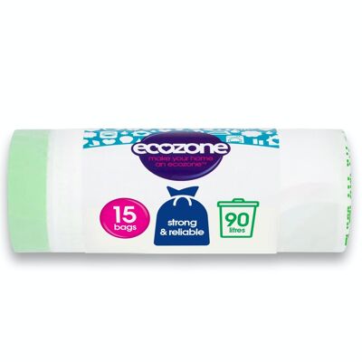 ECOZONE biodegradable bin bags 90l x15