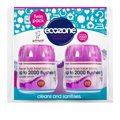 ECOZONE forever flush toilet block lavender