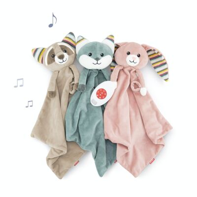 ROBIN, FELIX & BECKY - soft toy with soundmachine