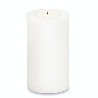 Permanent candle Cornelius (height 18 cm, Ø 10 cm), white, heat-resistant up to 90°