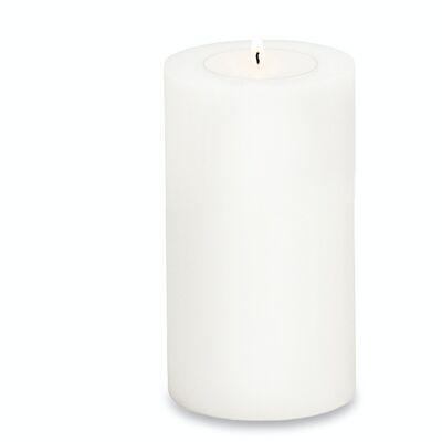 Permanent candle Cornelius (height 18 cm, Ø 10 cm), white, heat-resistant up to 90°