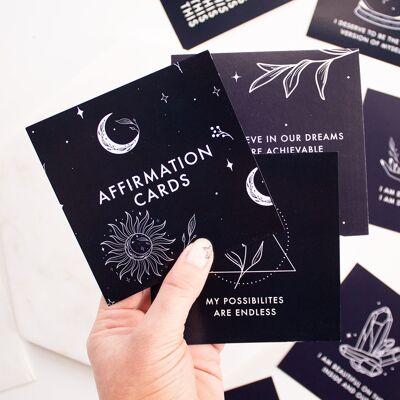 Ensemble de 10 cartes d'affirmation