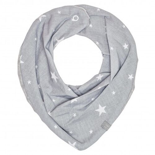 Bandana cache-cou réversible, Gris , Made in France ,STELLA